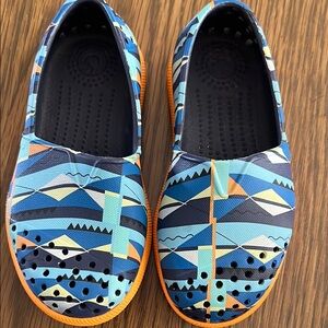 Native Shoes Blue and Orange Water Shoes Slip-On